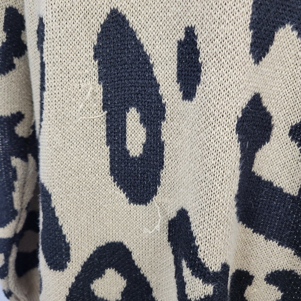 Leopard Print Open Front Cardigan - Picture 4 of 6
